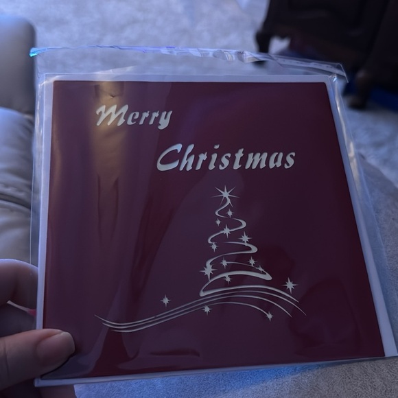 Holiday Merry Christmas Red Blank 3D Card - Winter Bright Gifts Sealed - Picture 5 of 5